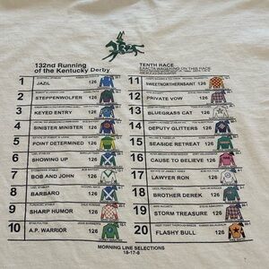 2006 Kentucky Derby Betting Lines Barbaro Winner Horse Racing T-Shirt Size XL